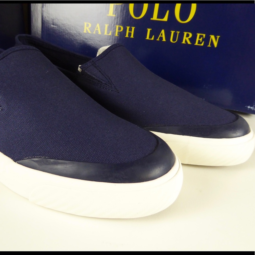 Polo Ralph Lauren Slip On Canvas Sneaker Shoe NIB - Picture 3 of 8